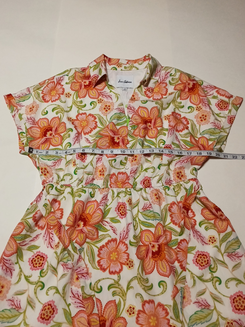 Sam Edelman Sunkissed Floral Belted Mini Dress Size 12 - Picture 6 of 12